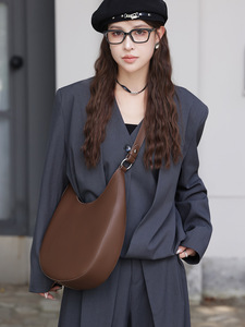 Bolso de Hombro de Cuero Genuino Premium para Mujer, Estilo Vintage, Diseño Heteromórfico, Bolso Hobo de Lujo, Bolso de Cuero Vacuno para Llevar Bajo el Brazo - Product Image 6