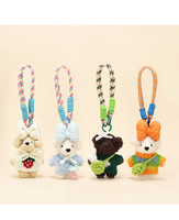 En gros, mini porte-clés ours en peluche mignon de style coréen, pendentif en corde d'escalade, breloques décoratives pour sacs, pochettes et coques de téléphone