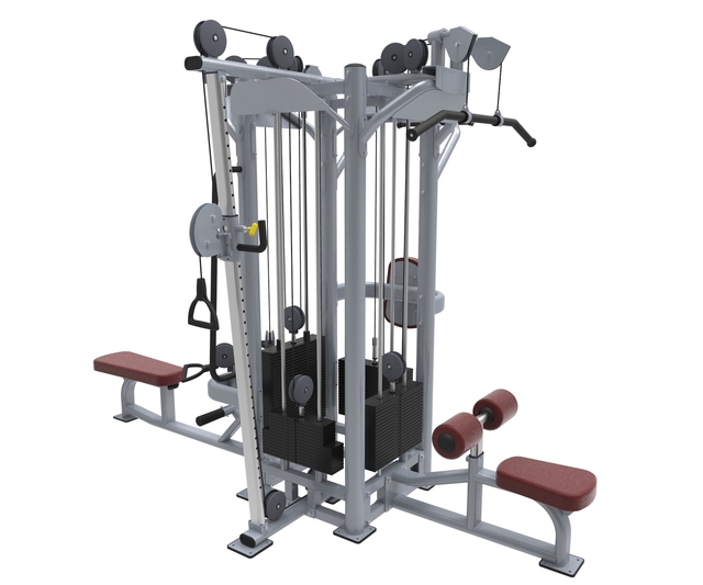 Multi Function Gym Equipment 4 Station Exercise Machine / Gym Fitness Equipment