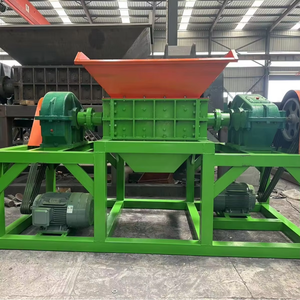 Broyeur à double arbre Ferraille Grand équipement <span class=keywords><strong>Pneu</strong></span> Bicyclette Barre d'acier Broyage Plastique Fer Seau Broyeur - Product Image 5