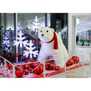 Adornos navideños de <span class=keywords><strong>oso</strong></span> <span class=keywords><strong>polar</strong></span> de peluche inflable gigante para centro comercial de envío de <span class=keywords><strong>restaurante</strong></span> - Product Image 1