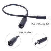 Câble d'alimentation CC, chargeur, adaptateur pour ordinateur portable, connecteur femelle 7,4*5,0 mm vers connecteur mâle à broche centrale 4,5*3,0 mm pour ordinateur portable Dell