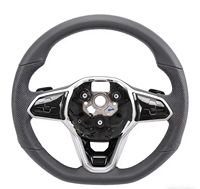 Volant en fibre de carbone véritable YLC avec LED pour Volkswagen Golf MK6 GTI CC, volant en cuir perforé