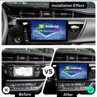 10 ''GPS navigateur Audio Android multimédia Carplay écran tactile lecteur d'autoradio avec BT pour Toyota Corolla Altis 2014 ~ 2016 RHD
