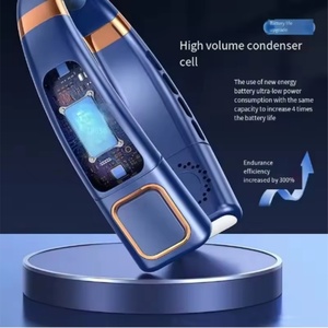Portable USB Charging Bladeless <b>Neck</b> Fan with Digital Display Lighting Outdoor Summer Air <b>Cooler</b> Five-Speed Wind - Product Image 2