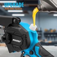 MARS Scie à chaîne électrique portative mini 6 pouces pour le bricolage, avec pot à huile réglable, batterie au lithium 24V rechargeable, disponible en OEM