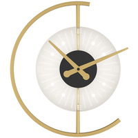 Lampe murale LED moderne de luxe en métal et fer avec horloge pour chambre à coucher, couloir, maison, hôtel, décoration intérieure