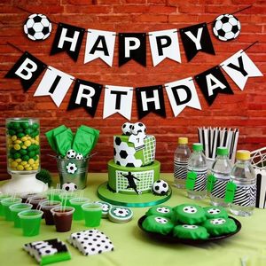 Guirnaldas de Papel <span class=keywords><strong>con</strong></span> Forma de Balón de Fútbol <span class=keywords><strong>para</strong></span> <span class=keywords><strong>Cumpleaños</strong></span>, Guirnalda Triangular <span class=keywords><strong>con</strong></span> Balones Colgantes <span class=keywords><strong>para</strong></span> Decoración de Fiestas Infantiles - Product Image 3