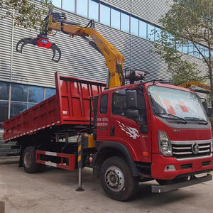 Fabricant 4x2 RHD 85T camion à bras étendu 5T camion à grue pliante bois, poteaux téléphoniques, brique Transport chargement camion à grue - Product Image 3