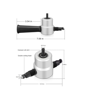 Doppelkopf Blech Knabber Säge schneider Schneidwerk zeug Bohrmaschine Befestigung - Product Image 2