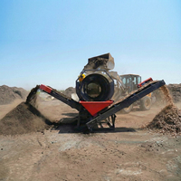Crible rotatif mobile série portable, crible à tambour pour compost, minéraux, gravier, sable