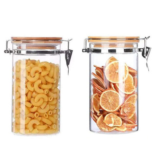 Nắp Đậy Nắp Lật Trang Trí Đóng Gói Thủy Tinh Mason Jar Kẹp Khóa Bản Lề Kín Khí Nắp Tre - Product Image 2