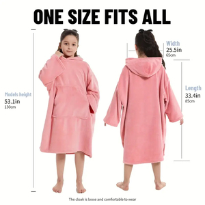 <span class=keywords><strong>Serviette</strong></span> de bain en molleton de corail en peluche super douce avec une grande poche absorbant l'eau et une ouverture latérale à l'ourlet, adaptée à la plage - Product Image 4