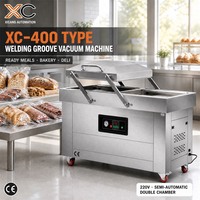 Scelleuse sous vide à double chambre XICANG avec rainure de soudure, scellage de sacs épais sans plis, pompe 20L longue durée de vie