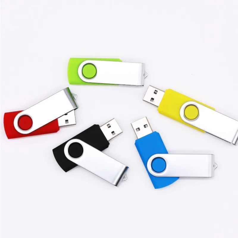 USB Flash Drive Memory Stick PenDrives Wholesale 128GB 64GB 32GB 16GB 8GB 4GB 2GB 1GB 128MB Swivel U Disk USB Stick With Logo