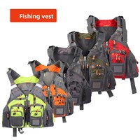 Yak Outdoors Nylon-Jersey Angelweste mit Wasserflaschentasche Schwimmweste für Ozean/Reservoir Wassersport Bequeme Kleidung Modell