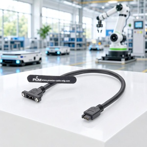 Kabel Panel Mount XT30 2+2 Power dan CAN Bus dengan Pengunci Sekrup M3, Kabel Ekstensi untuk Robotika AGV Otomasi Industri Servo - Product Image 1