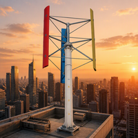 Éolienne à axe vertical compacte de type H YS 2026 220V-380V 5KW 10KW 20KW avec générateur Maglev en alliage d'aluminium, 5 pales, hauteur 4m