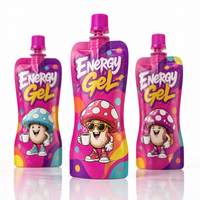 Pochette personnalisée avec bec verseur pour gel énergétique, supplément protéiné, boisson liquide, emballage avec bouchon à vis pour le fitness