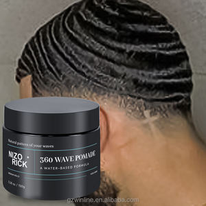 Pomada Texturizante para Cabello con Efecto 360 Wave para Hombres Negros - Sin Crueldad, Sin Alcohol, Fijación Fuerte, 150g, Servicio OEM ODM - Product Image 2