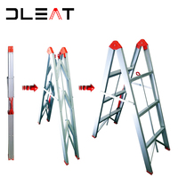 Ménage multi-usage 5 marches double escalier pliant en aluminium bâton échelle a-frame facile à transporter