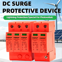 Parafoudre DC 1000V 600V 500V 2P 3P T1 T2 Dispositif de protection contre les surtensions 2 3 pôles 20KA 40kA pour systèmes solaires photovoltaïques