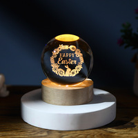 Cadeau de la Saint-Valentin et d'anniversaire, boule de cristal transparente gravée au laser 3D, lampe de nuit, design personnalisable écologique, luminaire pour la maison