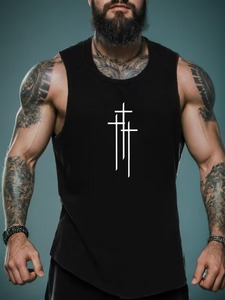 Débardeurs Homme Anti-Boulochage en Coton Épais avec Logo Personnalisé, Débardeur de Sport Vintage en Polyester pour Homme - Product Image 2