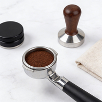 Tête de portafiltre sans fond en acier inoxydable 304, 58 mm, 2 oreilles, pour groupes E61 de machines à expresso, nouveau design, poignées de remplacement