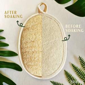 Esponja de Ducha de Luffa Natural con Logotipo Personalizado, Exfoliante Corporal, Ecológica y Biodegradable para Adultos - Product Image 2