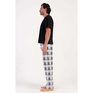 Pyjama Homme à Poches (Bas de Pyjama) – Tenue Décontractée d'Intérieur en Coton Tricoté, Manches Courtes, Taille XL pour l'Été, Personnalisable - Product Image 2