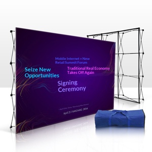 Espositore Banner Pop-up Pieghevole Personalizzato Direttamente dalla Fabbrica, Display per Fiere Commerciali all'Aperto in <span class=keywords><strong>Materiale</strong></span> Poliestere - Product Image 3