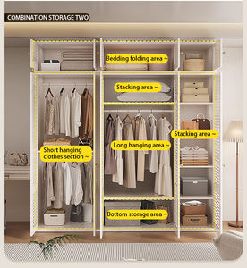 Armoire vintage industrielle en métal avec <span class=keywords><strong>porte</strong></span> à persiennes Armoire en acier Armoire penderie en métal pour la maison, la chambre à coucher et le bureau - Product Image 3