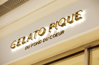 Lettres en acier inoxydable personnalisées rétroéclairées par LED pour les enseignes des entreprises, devantures de magasins, logo doré, haute luminosité, durables