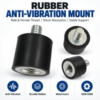 Support anti-vibration en caoutchouc avec filetage mâle-femelle, amortisseur de chocs, isolateur de vibrations métallique pour moteur et pompe