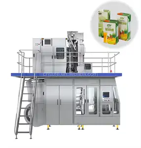 Hot sale aseptic box carton juice milk automatic filling packing machine