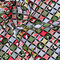 Tissu Qibao Cat 100% Coton 20S pour Impression Numérique DIY, Nappe, Coussin, Fond de Scène, Vêtements