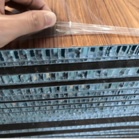Panneau de pierre à structure alvéolaire en aluminium, feuilles alvéolaires ondulées en aluminium pour portes en bois