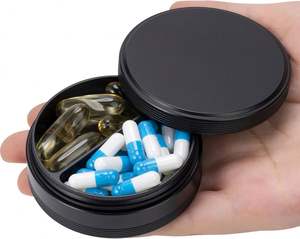 Boîte à pilules promotionnelle avec logo personnalisé, 2/3/4/6/7 compartiments, organiseur de voyage de poche, étui portable étanche pour médicaments - Product Image 3