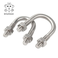 Steinway SS 304 316 M8 collier de serrage plat courbure U boulon et écrou rondelle pour camion bateau Uesd boulon en U en acier inoxydable