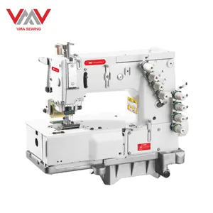 Máquina de costura industrial automática de couro com quatro agulhas para cama plana e multiagulhas de acionamento direto VMA