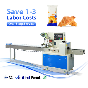 Machine d'emballage horizontale automatique pour croissants, type coussin, à flux continu - Product Image 1