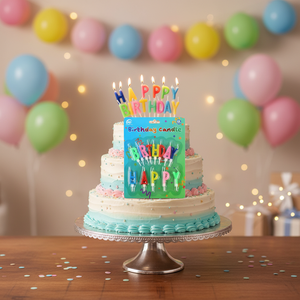 8.5 \ "buon compleanno candela per la decorazione di torte 288 pz/Cs - Product Image 3