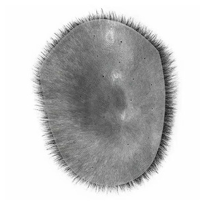 Parrucchino da <span class=keywords><strong>uomo</strong></span> Buzz Cut, 100% capelli umani Remy, base in PU sottile da 0,04 mm, sistema di sostituzione dei capelli corti per uomini calvi - Product Image 5