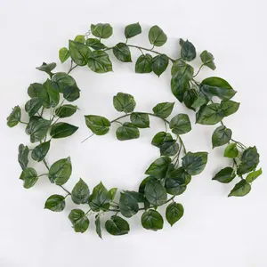 OEM New Coming Plastic Garland Greenery Green Pathos Hanging Plant Great Quality Artificial Flowers