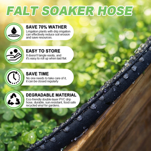 Mangueira de Irrigação por Gotejamento SUNSHINE para Jardim, Conectável, Plana, Sistema DIY, PVC Ecológico Degradável, Comprimento Personalizável - Product Image 3