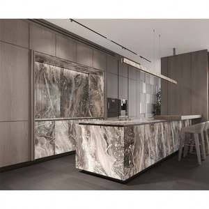 קל עיצובים פולימר מטבח ארון דלתות ומגירה חזיתות עם נסתרת מטבח ארון ידית מודרני מחורץ מטבח ארון - Product Image 3