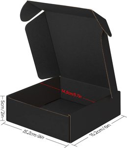 Black Small Corrugated Cardboard Mailer Boxes, Mailing Boxes for Packaging Small Business