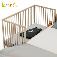 Lit bébé en bois rouleau nouveau-né sans laque lit enfant bébé épissage lit bébé meubles berceau écologique solide chambre