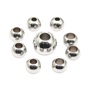 500 pièces de perles d'espacement en acier inoxydable 316L de 2 à 12 mm, or et argent, perles en vrac, breloques, fabrication de bijoux, vente en gros de perles métalliques - Product Image 4